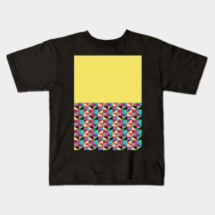 Funky Triangles on Yellow Kids T-Shirt